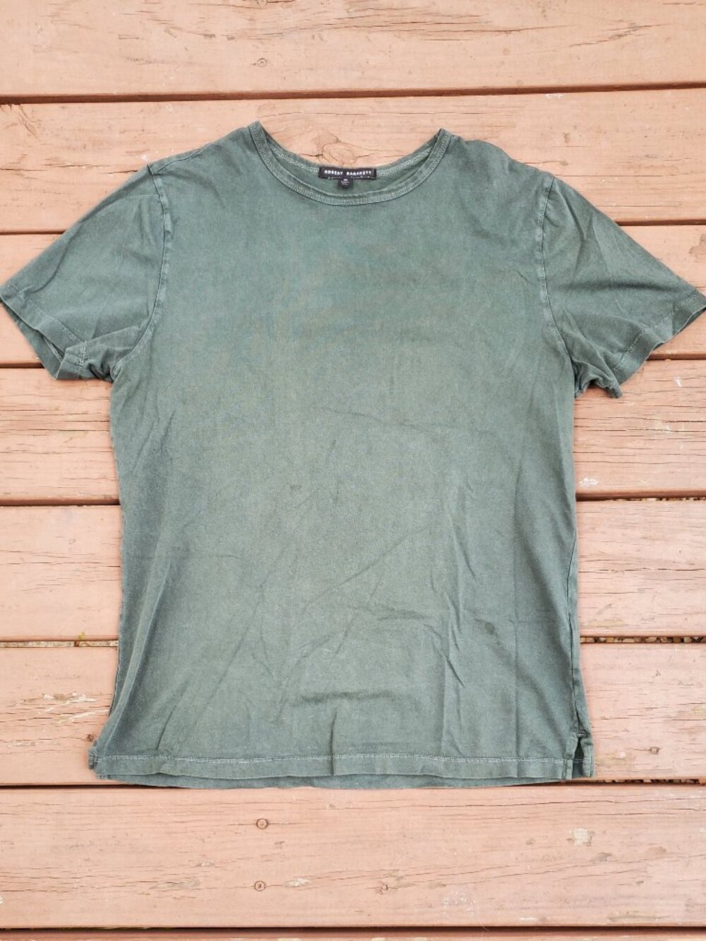 Robert Barakett - Faded Basic Green Tee - Size M